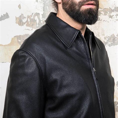 blak leather jacket hermes|hermes jacket men's.